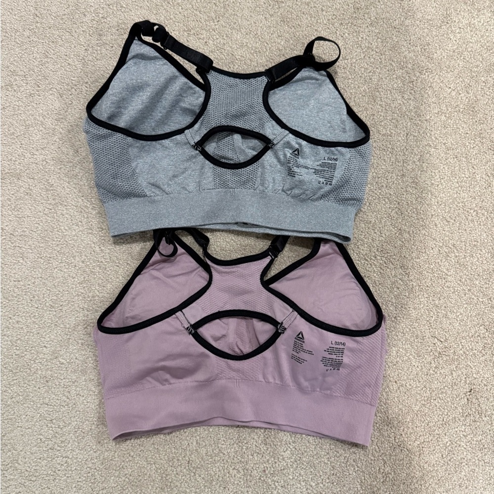 Women's Seamless Sports Bras - Gray and Purple